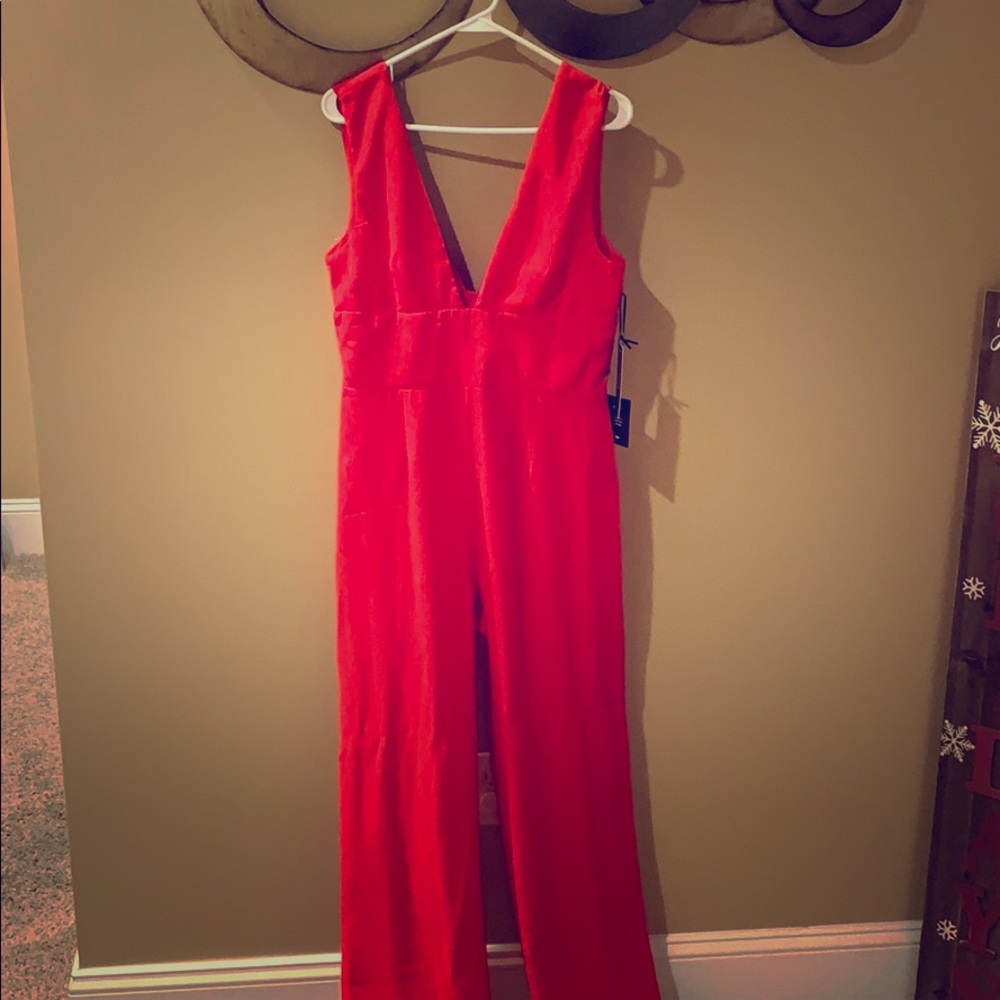 Women’s red jumpsuit